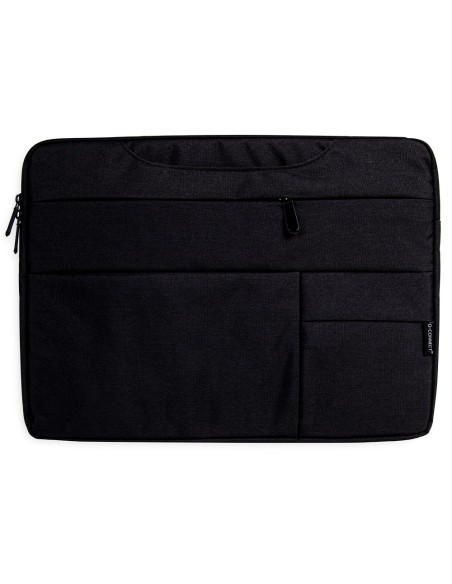 CI | Funda Para Portatil Q-Connect 15,6" Con Asas Retractiles Cremallera 3 Bolsillos Exteriores Negro