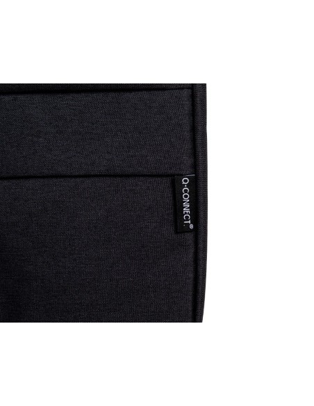 CI | Funda Para Portatil Q-Connect 15,6" Con Asas Retractiles Cremallera 3 Bolsillos Exteriores Negro