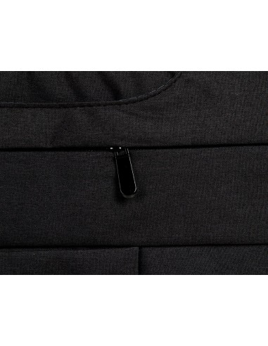 CI | Funda Para Portatil Q-Connect 15,6" Con Asas Retractiles Cremallera 3 Bolsillos Exteriores Negro