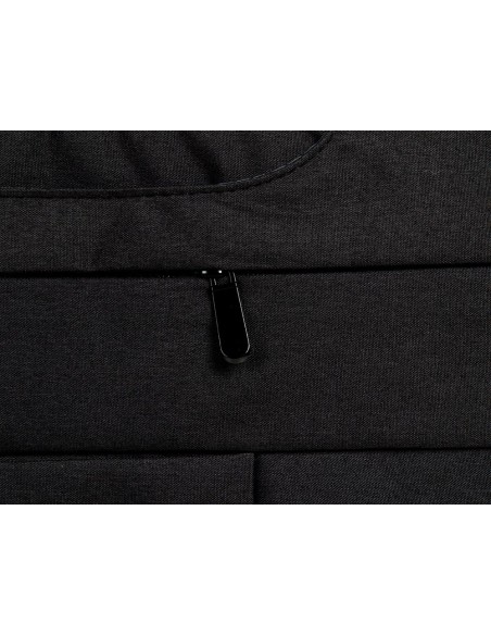 CI | Funda Para Portatil Q-Connect 15,6" Con Asas Retractiles Cremallera 3 Bolsillos Exteriores Negro