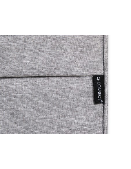 CI | Funda Para Portatil Q-Connect 15,6" Con Asas Retractiles Cremallera 3 Bolsillos Exteriores Gris