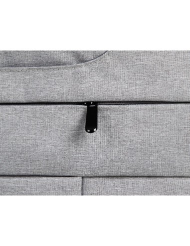 CI | Funda Para Portatil Q-Connect 15,6" Con Asas Retractiles Cremallera 3 Bolsillos Exteriores Gris
