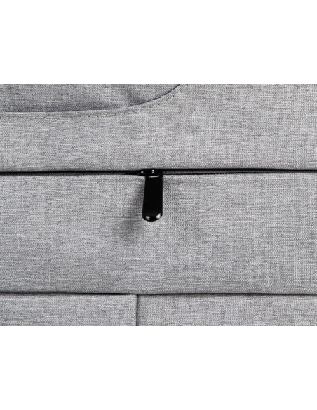 CI | Funda Para Portatil Q-Connect 15,6" Con Asas Retractiles Cremallera 3 Bolsillos Exteriores Gris