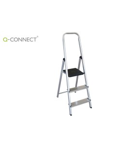 CI | Escalera Q-Connect De Aluminio 3 Peldaños...