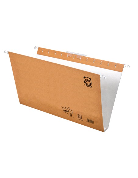 CI | Carpeta colgante gio folio visor superior corto cristal kraft bicolor eco lomo 30 mm