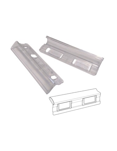 CI | Visor de cristal gio corto cristal transparente 8,5x1,5 cm