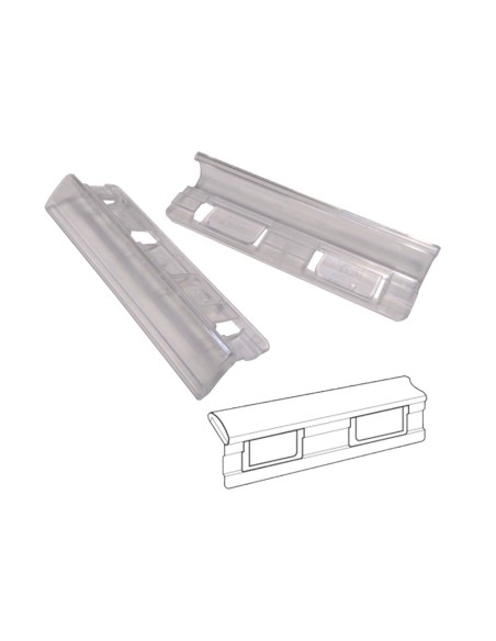 CI | Visor de cristal gio corto cristal transparente 8,5x1,5 cm