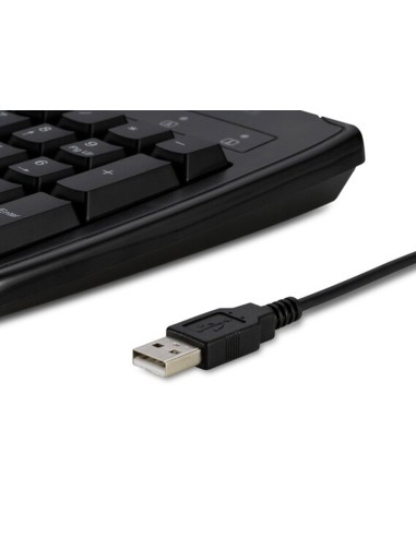 CI | Teclado Kensington Pro Fit Lavable 104 Teclas Con Cable Color Negro 455X220X40 Mm
