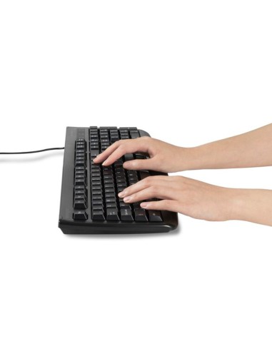 CI | Teclado Kensington Pro Fit Lavable 104 Teclas Con Cable Color Negro 455X220X40 Mm