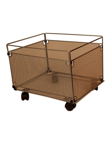 CI | Carrito para carpetas colgante q-connect kf00830 rejilla plata con ruedas metalico -380x325x300 folio prolongado