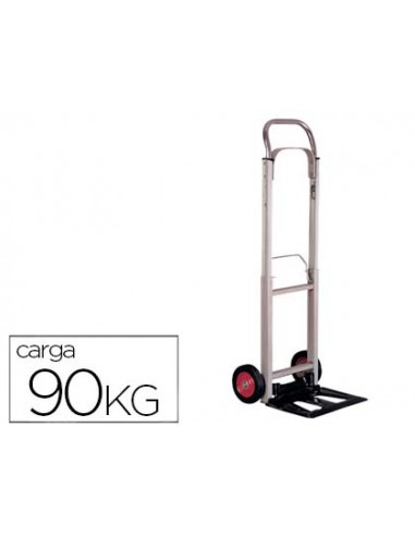 CI | Carretilla portapaquetes con ruedas plegable en aluminio carga de 90 kg 1110x390x410 mm