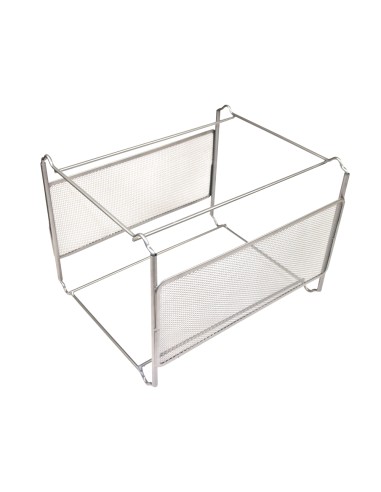 CI | Soporte para carpetas colgante q-connect kf00832 rejilla plata metalico -335x285x250 -para carpetas din a4