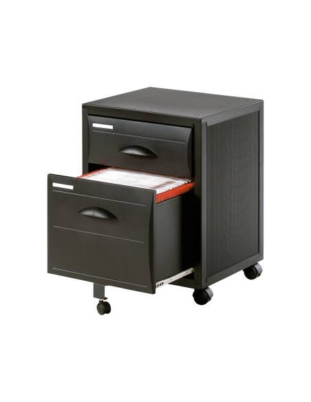 CI | Archivador movil fast-paperflo poliestireno 2 cajones modulo negro cajones negro 58,7x43,7x43,5 cm-1 cajon para carp.col