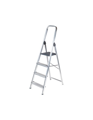 CI | Escalera q-connect de aluminio 4 peldaños 860x462x1470 mm peso maximo 150 kg en-131