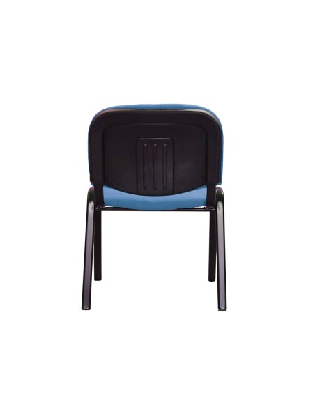 CI | Silla apilable q-connect brazos cortos tapizada sin ruedas 910 mm alto 490mm largo440 mm profundidad azul