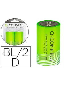 CI | Pila q-connect alcalina d -blister con 2 pilas