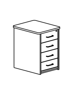 CI | Cajonera rocada con 4 cajones serie store 72x47x60...