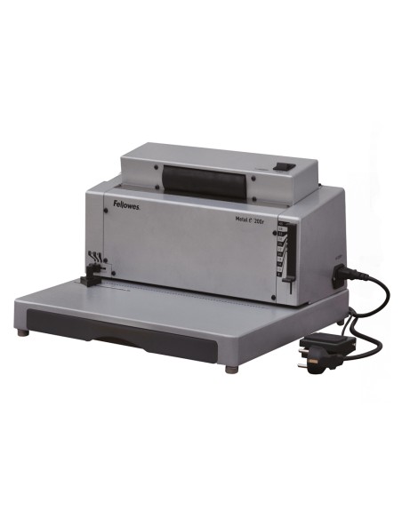 CI | Encuadernadora electrica para espiral fellowes e-200r perfora 20 h encuaderna hasta 450 h paso 5:1