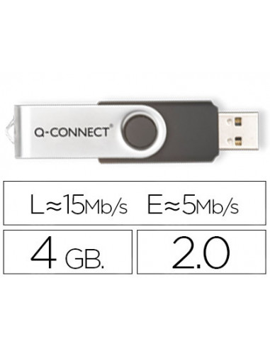 CI | Memoria usb q-connect flash 4 gb 2.0