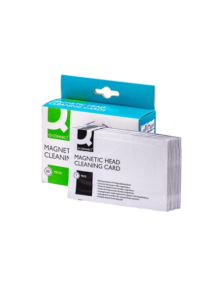 CI | Tarjeta limpiadora q-connect de banda magnetica caja de 20 unidades