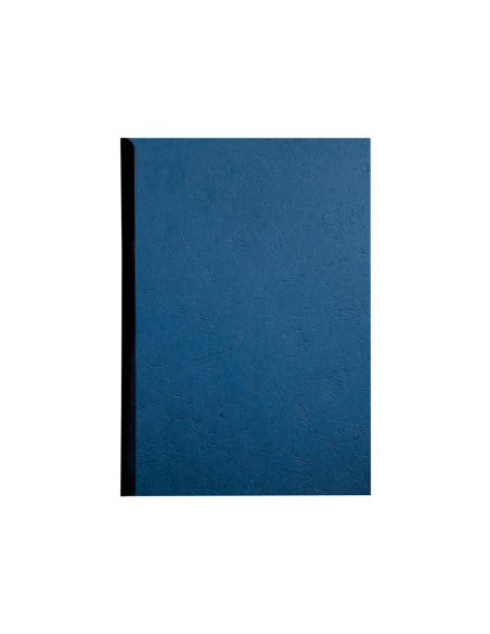 CI | Tapa de encuadernacion q-connect carton din a4 azul simil piel 250 gr caja de 100 unidades