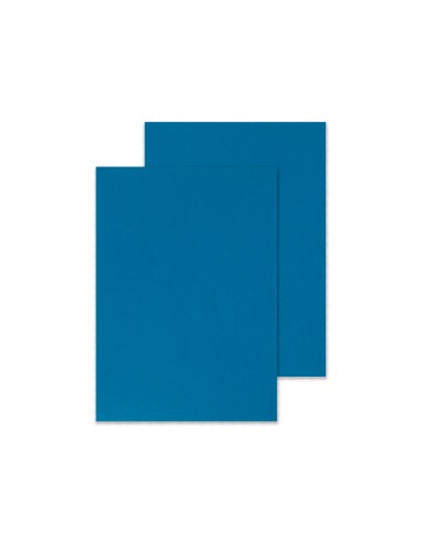 CI | Tapa de encuadernacion q-connect carton din a4 azul simil piel 250 gr caja de 100 unidades