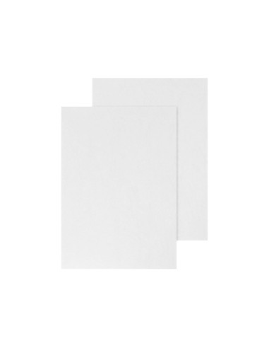 CI | Tapa de encuadernacion q-connect carton din a4 blanco simil piel caja de 100 unidades
