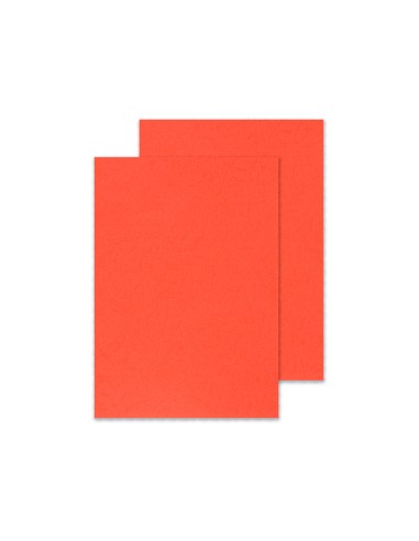 CI | Tapa de encuadernacion q-connect carton din a4 rojo simil piel 250 gr caja de 100 unidades