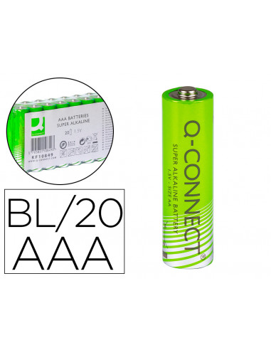 CI | Pila q-connect alcalina aaa -paquete con 20 pilas