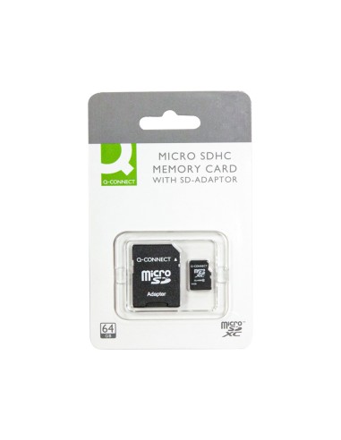 CI | Memoria sd micro q-connect flash 64 gb clase 10 con adaptador