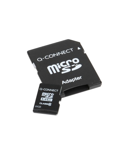 CI | Memoria sd micro q-connect flash 64 gb clase 10 con adaptador