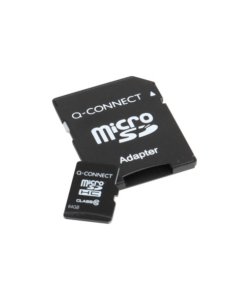 CI | Memoria sd micro q-connect flash 64 gb clase 10 con adaptador