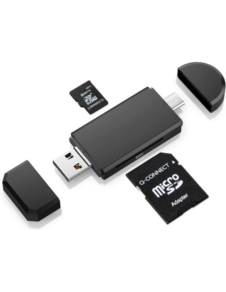 CI | Memoria sd micro q-connect flash 8 gb clase 4 con adaptador
