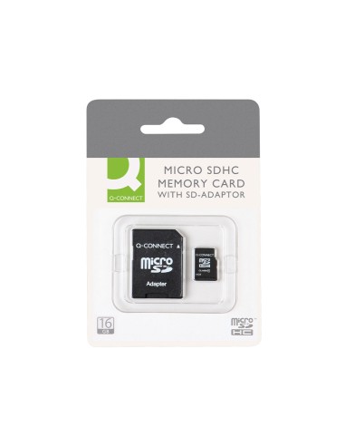 CI | Memoria sd micro q-connect flash 16 gb clase 6 con adaptador