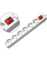 CI | Regleta 6 tomas mediarange blanca con interruptor longitud cable 1,4m