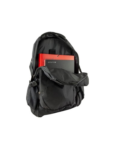 CI | Mochila para portatil q-connect 18" negra 1 asa 1 bolsillo exterior medidas 330x470x180 mm