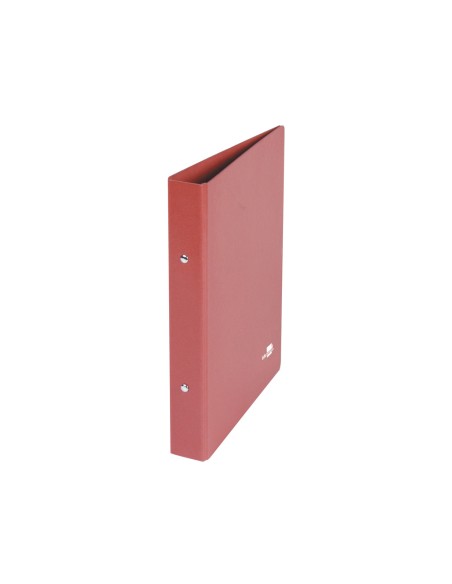 CI | Carpeta de 2 anillas 40mm redondas liderpapel cuarto apaisado carton cuero