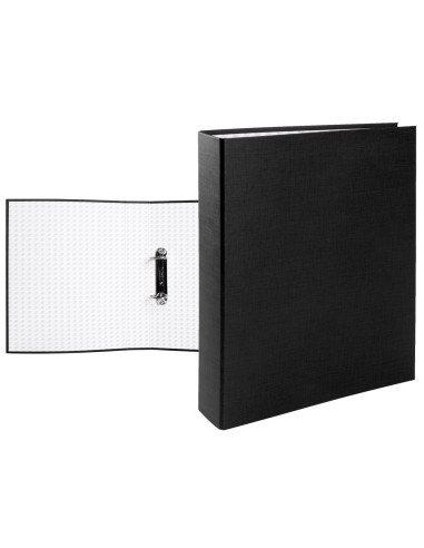CI | Carpeta de 2 anillas 40mm mixtas liderpapel folio carton forrado paper coat compresor plastico negra
