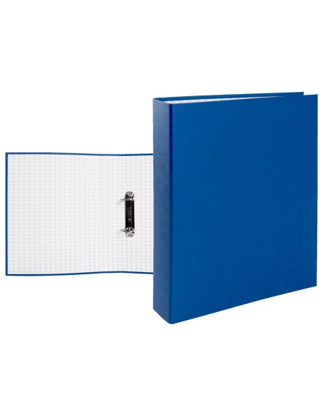 CI | Carpeta de 2 anillas 40mm mixtas liderpapel folio carton forrado paper coat compresor plastico azul