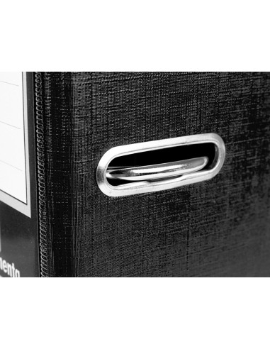 CI | Modulo liderpapel 2 archivadores folio 2 anillas mecanismo de palanc 75mm negro