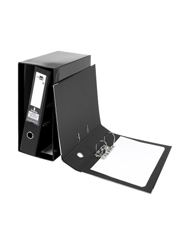 CI | Modulo liderpapel 2 archivadores folio 2 anillas mecanismo de palanc 75mm negro