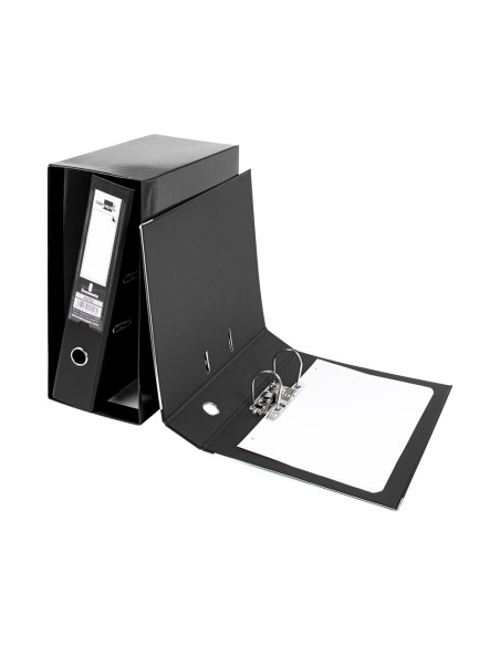 CI | Modulo liderpapel 2 archivadores folio 2 anillas mecanismo de palanc 75mm negro