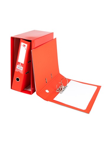 CI | Modulo liderpapel 2 archivadores folio 2 anillas mmecanismo de palanca 75mm rojo