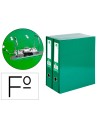 CI | Modulo liderpapel 2 archivadores folio 2 anillas mecanismo de palanc 75mm verde
