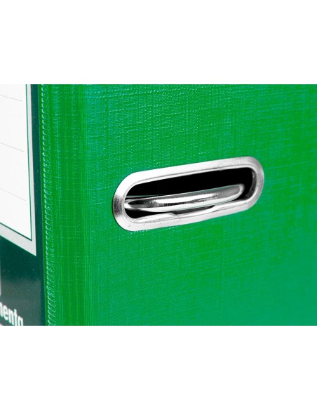 CI | Modulo liderpapel 2 archivadores folio 2 anillas mecanismo de palanc 75mm verde