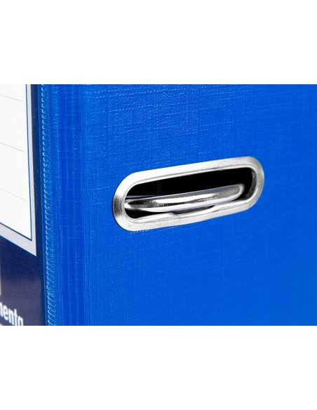 CI | Modulo liderpapel 2 archivadores folio 2 anillas mecanismo de palanca 75mm azul