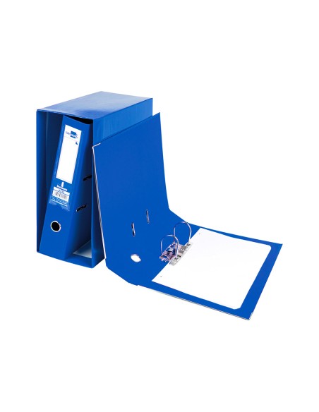 CI | Modulo liderpapel 2 archivadores folio 2 anillas mecanismo de palanca 75mm azul