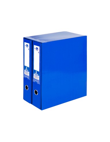 CI | Modulo liderpapel 2 archivadores folio 2 anillas mecanismo de palanca 75mm azul