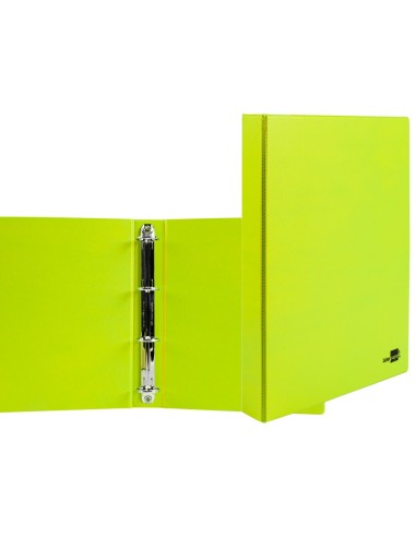 CI | Carpeta de 4 anillas 25 mm mixtas liderpapel a4 carton forrado pvc verde