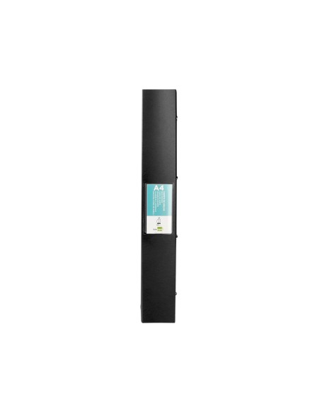 CI | Carpeta Liderpapel 4 Anillas 40 Mm Mixtas Polipropileno Din A4 Negro Opaco